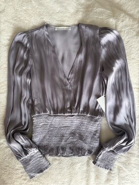 Lavender Sketch Boutique-  V-Neck Long-Sleeve Blouse